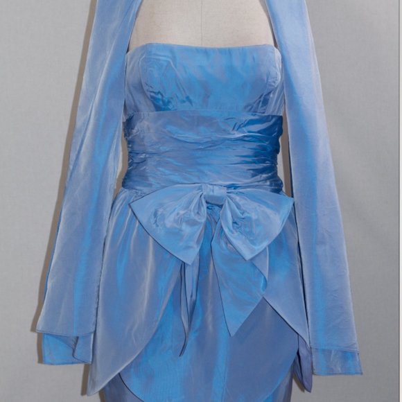 Carol Mignon Blue Gown - Picture 8 of 9